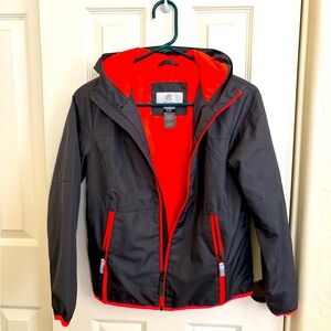 Champion Gray and Orange Hooded rain Jacket